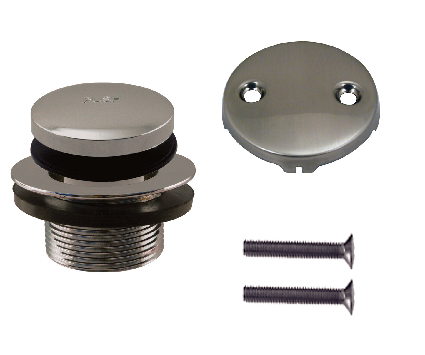 Westbrass D93-2 Tip Toe Tub Trim Set with Two-Hole Overflow Faceplate