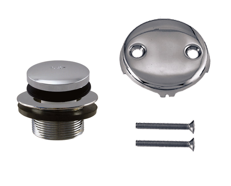 Westbrass D93-2 Tip Toe Tub Trim Set with Two-Hole Overflow Faceplate