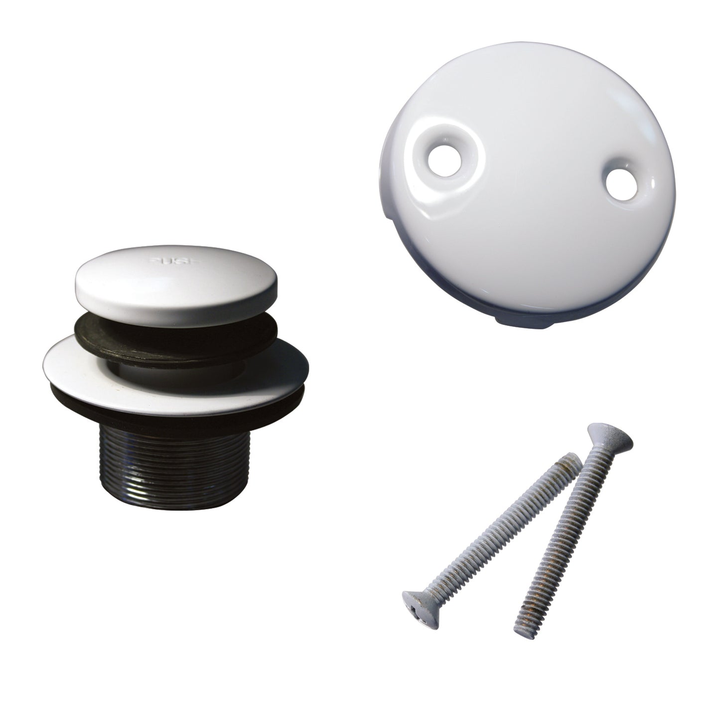 Westbrass D93-2 Tip Toe Tub Trim Set with Two-Hole Overflow Faceplate