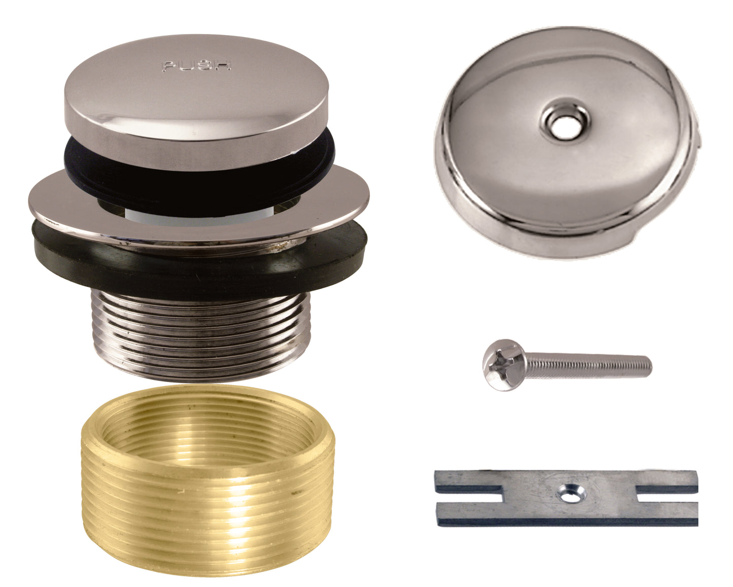 Westbrass D931K Tip Toe Universal Tub Trim with One-Hole Faceplate