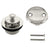 Westbrass D94-2 Twist and Close Tub Trim Set with Two-Hole Overflow Faceplate