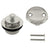 Westbrass D94-2 Twist and Close Tub Trim Set with Two-Hole Overflow Faceplate