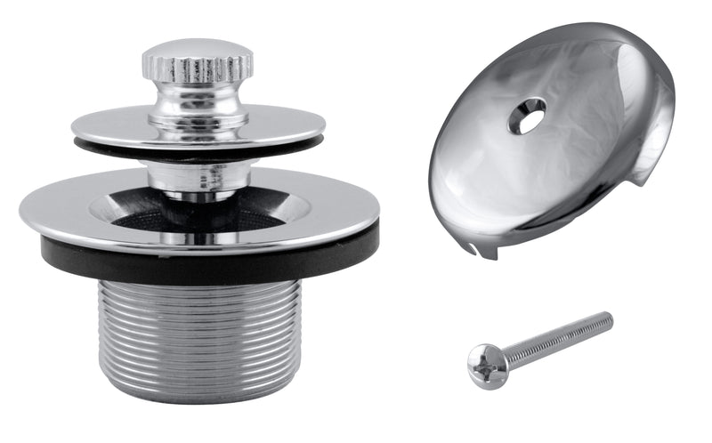 Westbrass D94 Twist and Close Tub Trim Set with One-Hole Overflow Faceplate