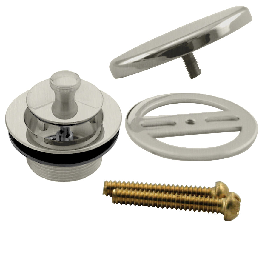 Westbrass D94H Twist and Close Tub Trim Set with Floating Overflow Faceplate
