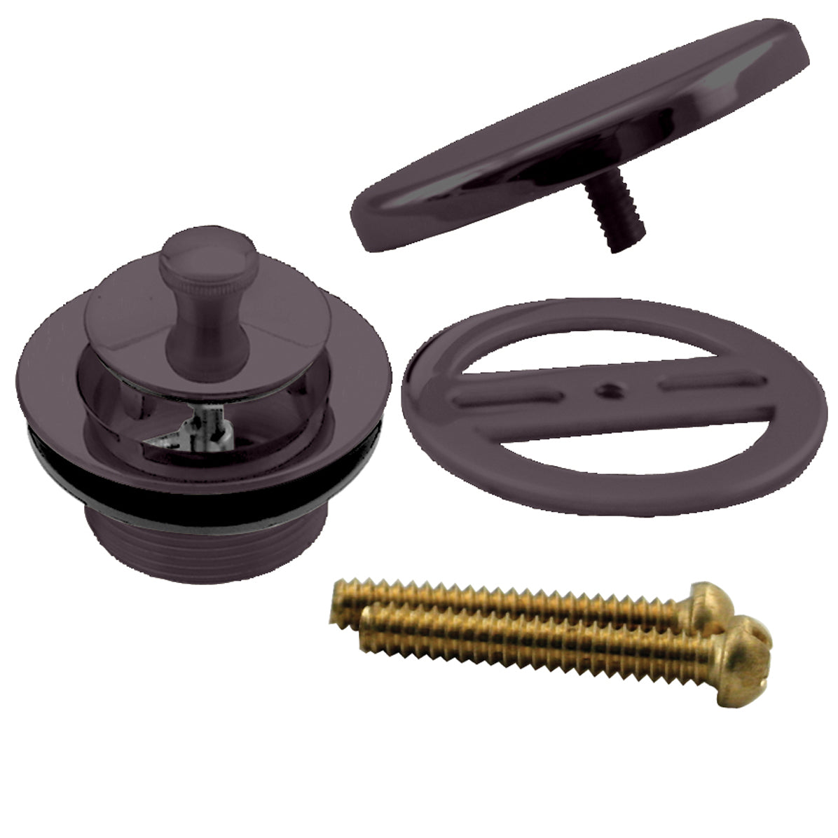 Westbrass D94H Twist and Close Tub Trim Set with Floating Overflow Faceplate