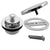 Westbrass D94H Twist and Close Tub Trim Set with Floating Overflow Faceplate