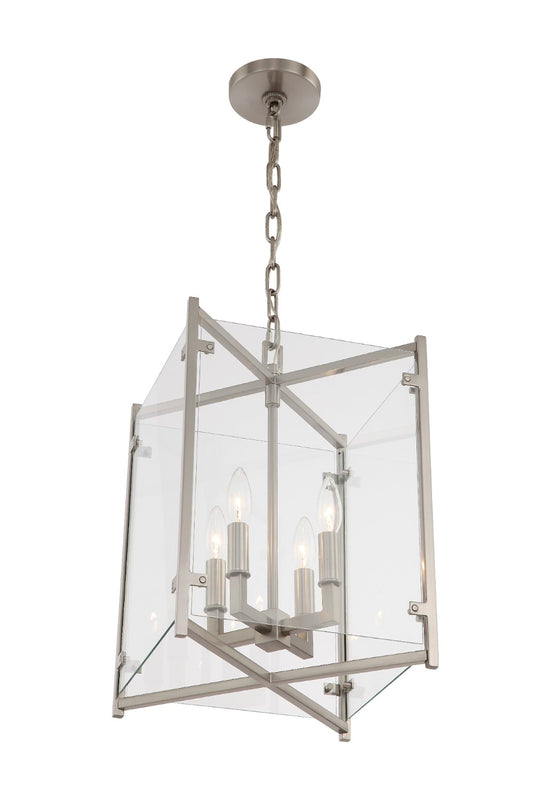 Crystorama DAN-8796-BN Danbury 4 Light Chandelier - Brushed Nickel