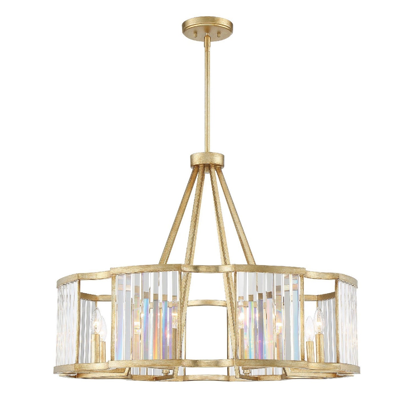 Crystorama DAR-1018-DT Darcy 8 Light Chandelier - Distressed Twilight