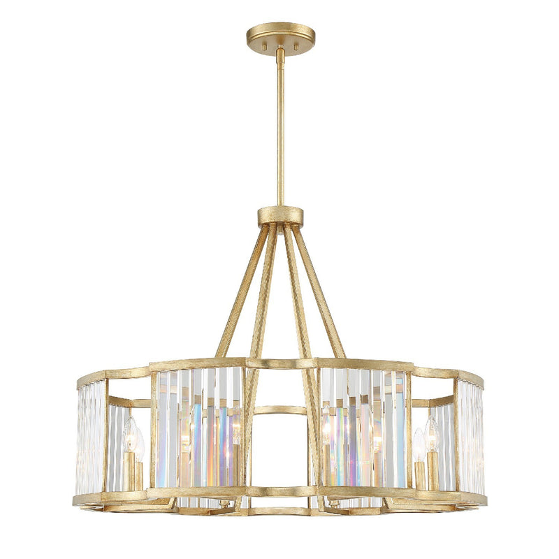 Crystorama DAR-1018-DT Darcy 8 Light Chandelier - Distressed Twilight