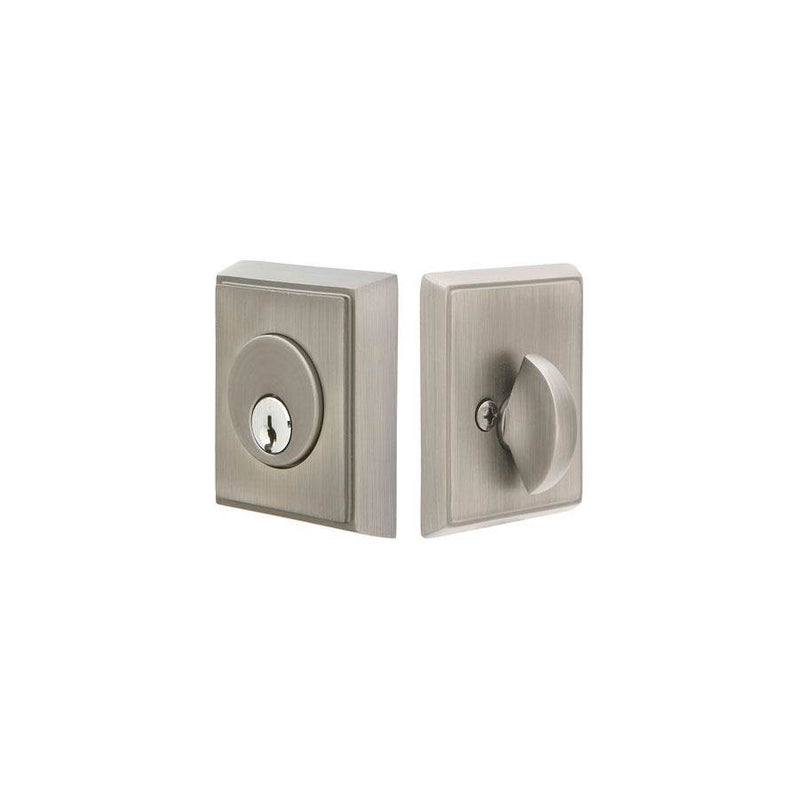 Emtek W8468 Weiser Keyway , Brass Rect Deadbolt , Single - Parent