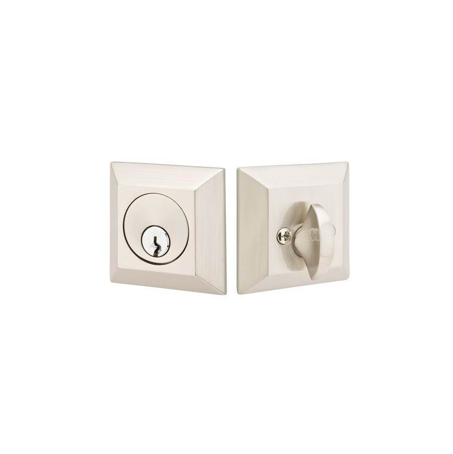 Emtek 8478 Brass Quincy Rose Deadbolt , Single - Parent