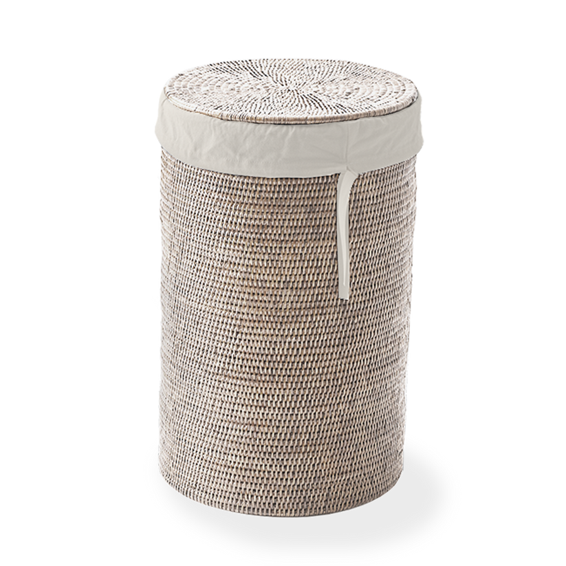 Decor Walther 09365 DW BASKET WB SMALL Laundry basket round with cloth bag