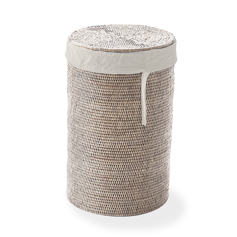 Decor Walther 09365 DW BASKET WB SMALL Laundry basket round with cloth bag
