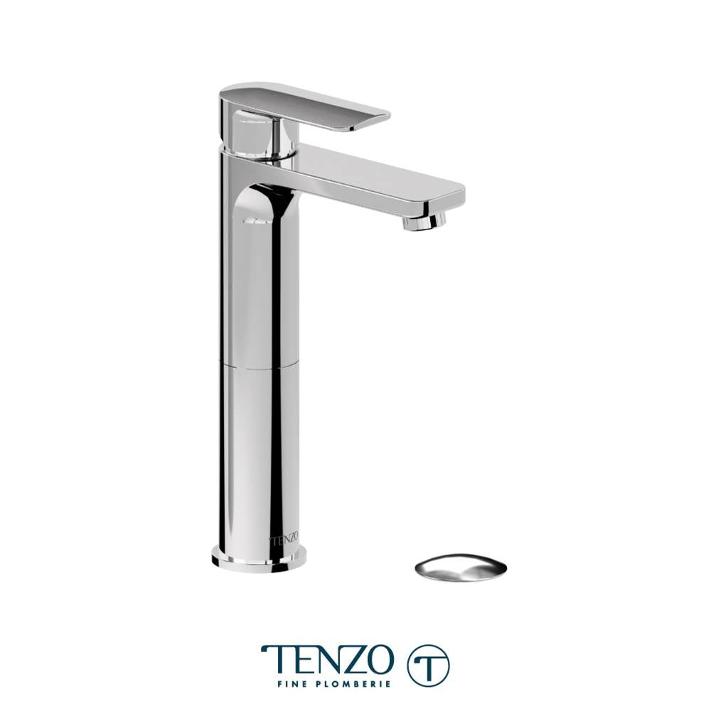 Tenzo DE12H-W Delano Single Hole Tall Lavatory Faucet With Drain