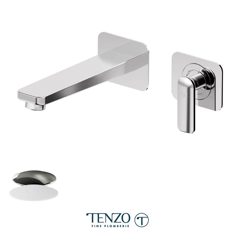 Tenzo DE15-P Wall Mount Lavatory Faucet Delano With Drain