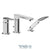 Tenzo DE35 Deck Mount 3 Pcs Tub Filler