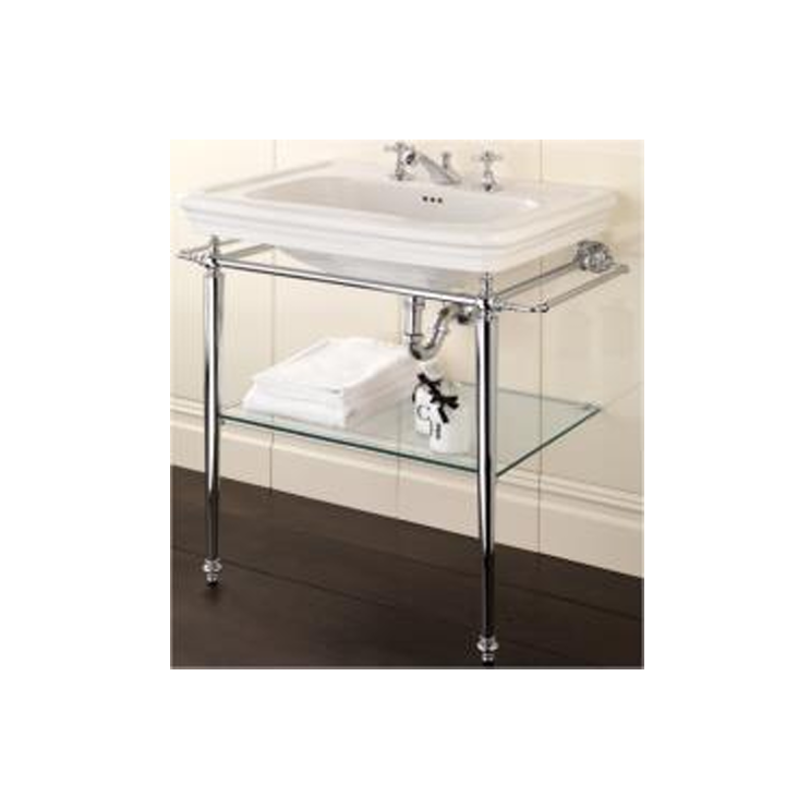 Devon & Devon DEETOIL Console for etoile basin with towel rails and glass shelf