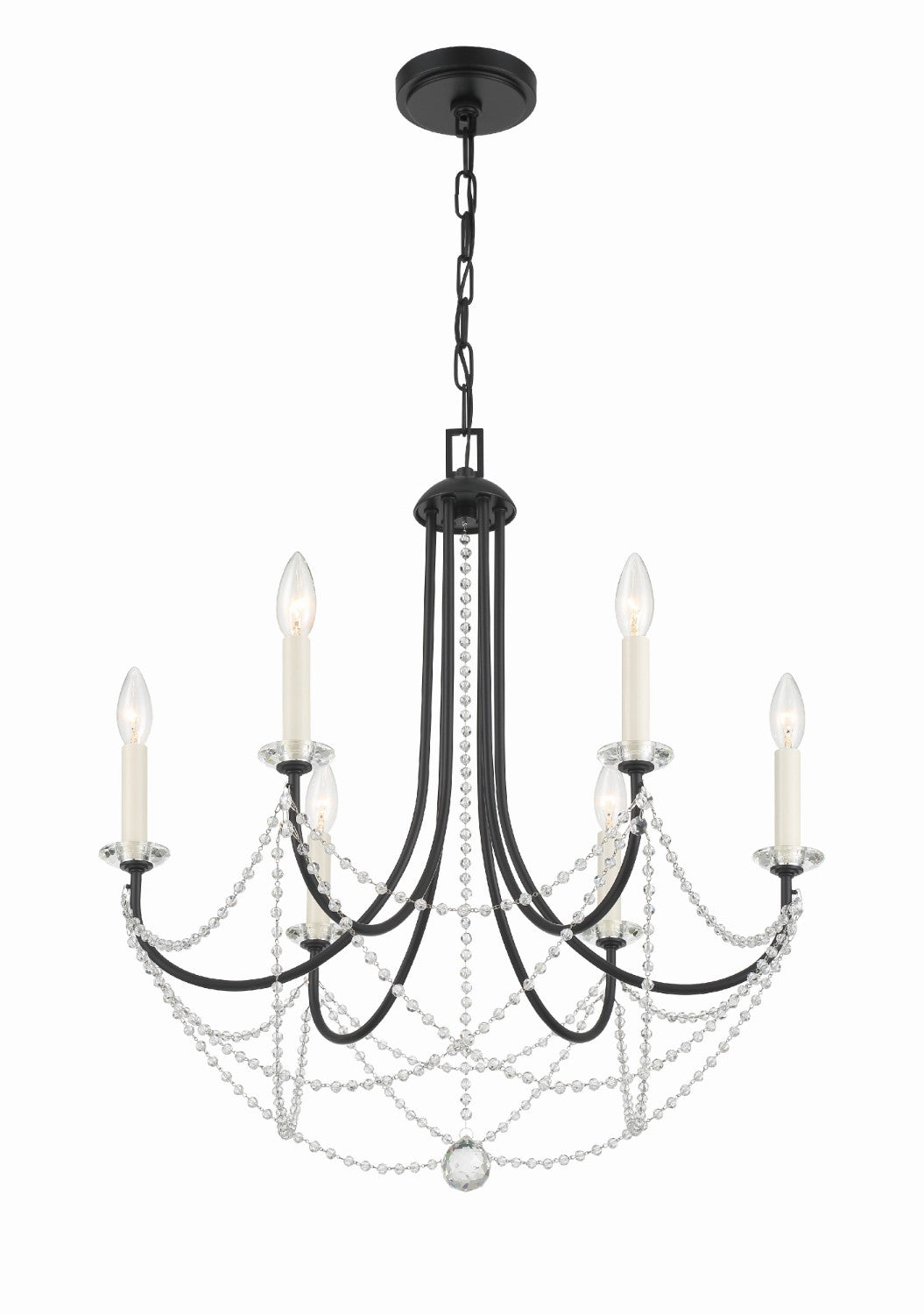 Crystorama DEL-90806 Delilah 6 Light Chandelier