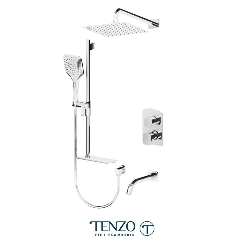 Tenzo DEPB33-503115-CR Delano T-Box Kit 3 Functions Pressure Balance Chrome Finish