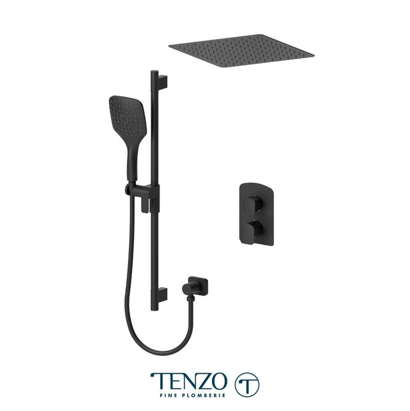 Tenzo DET32-21165-MB Delano T-Box Kit 2 Functions Thermo Matte Black Finish