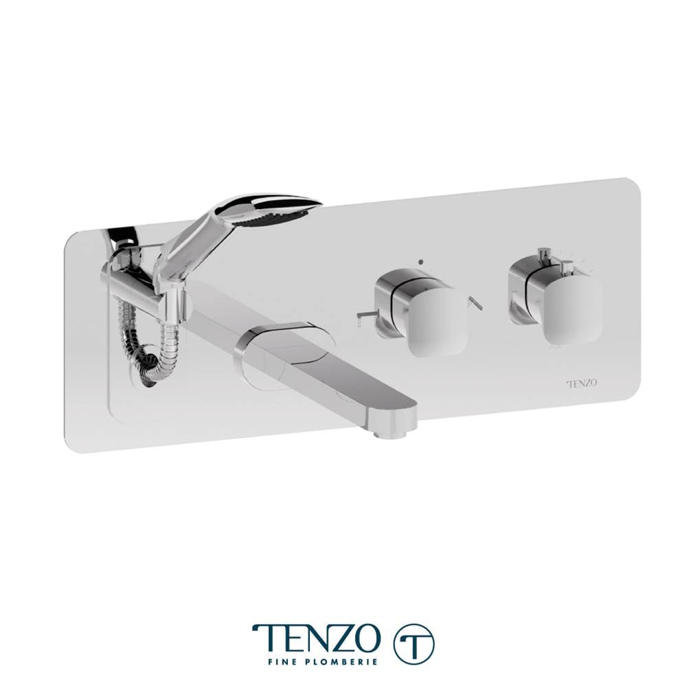 Tenzo DET73 Wall Mount Tub Faucet With Retractable Hose