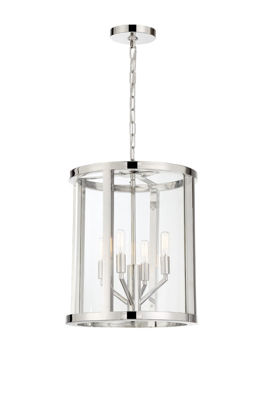 Crystorama DEV-B8004-PN Libby Langdon for Crystorama Devon 4 Light Lantern - Polished Nickel