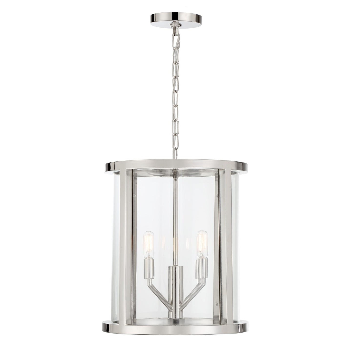 Crystorama DEV-B8004-PN Libby Langdon for Crystorama Devon 4 Light Lantern - Polished Nickel