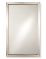 GlassCrafters 19.125W x 30.125H Trinity Decorative Framed Mirror, Flat, Polished Nickel