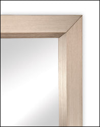GlassCrafters 19.125W x 30.125H Trinity Decorative Framed Mirror, Beveled, Brushed Nickel