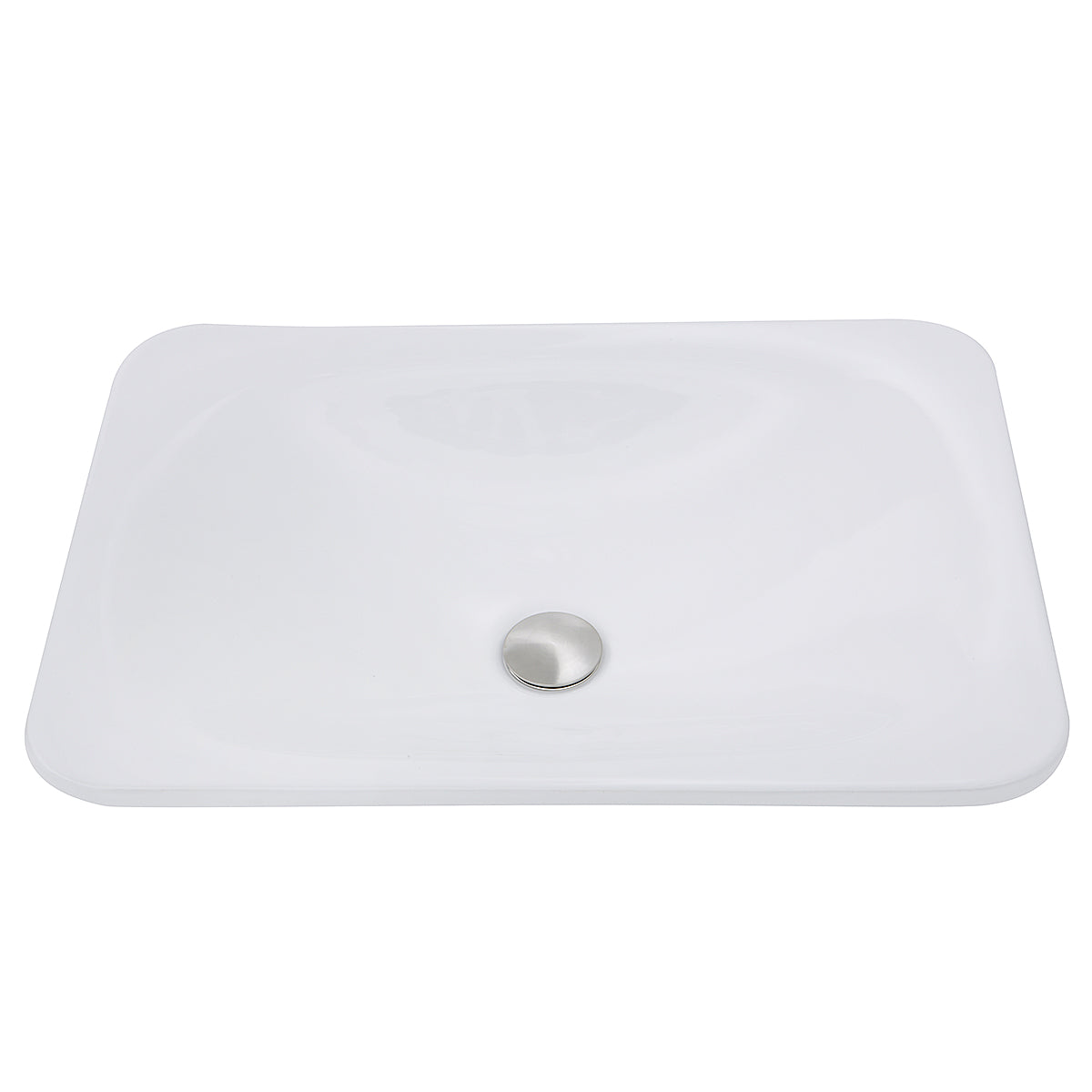 Nantucket Sinks DI-2114-R 21 Inch Rectangular Drop-In Ceramic Vanity Sink DI-2114-R