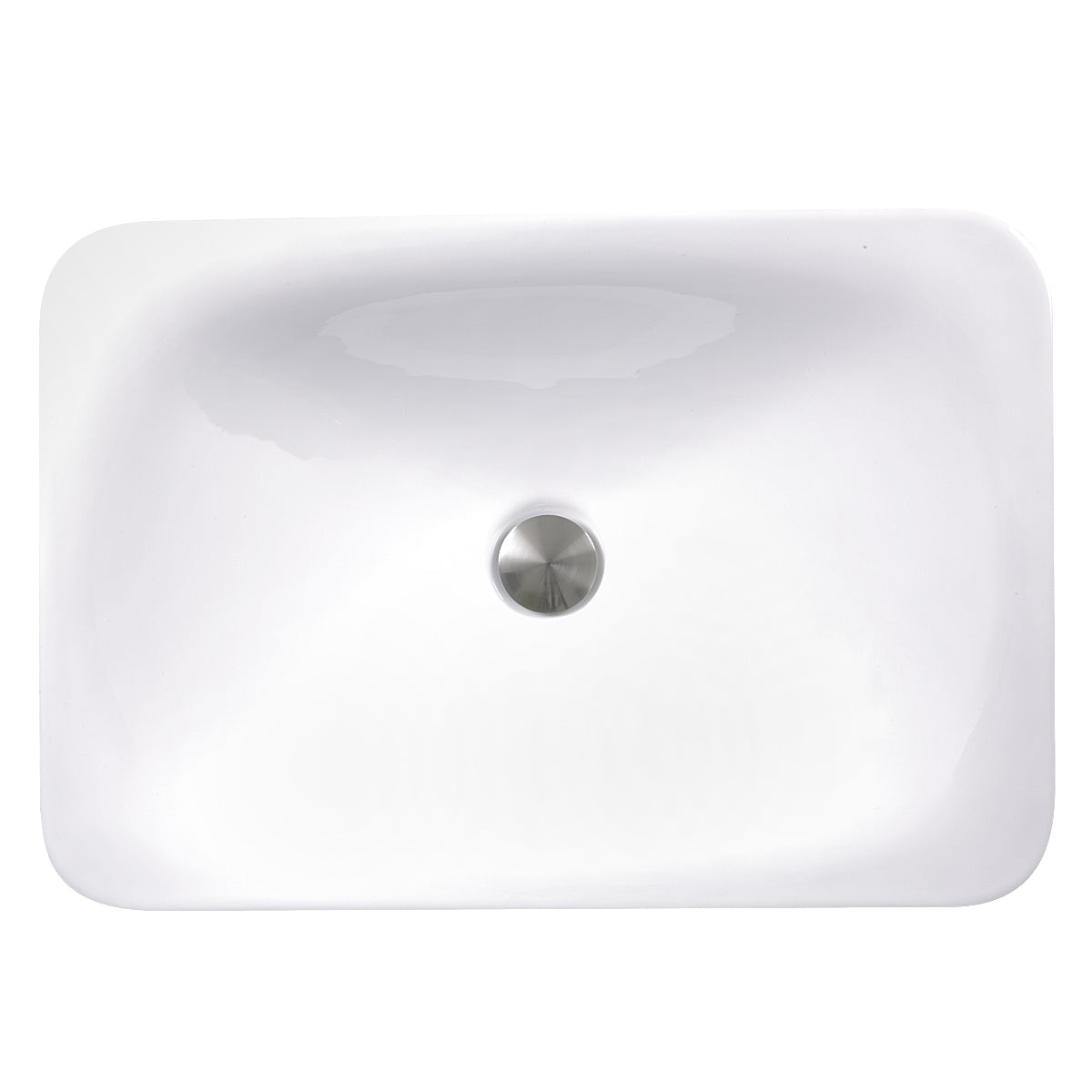 Nantucket Sinks DI-2114-R 21 Inch Rectangular Drop-In Ceramic Vanity Sink DI-2114-R