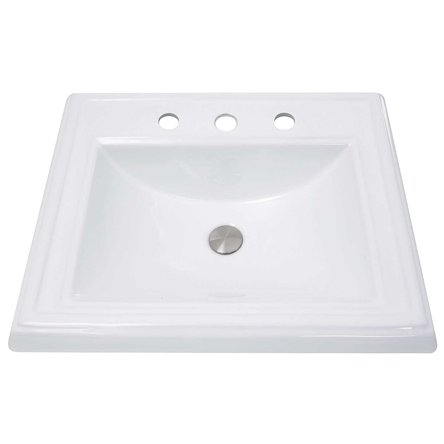 Nantucket Sinks DI-2418 23 Inch Rectangular Drop-In Ceramic Vanity Sink DI-2418-R8 - Parent
