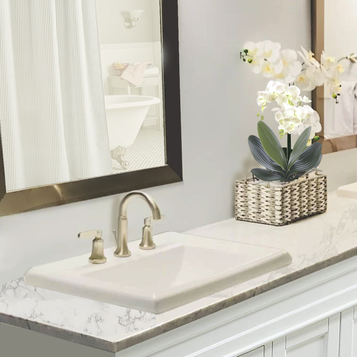 Nantucket Sinks DI-2418 23 Inch Rectangular Drop-In Ceramic Vanity Sink DI-2418-R8 - Parent