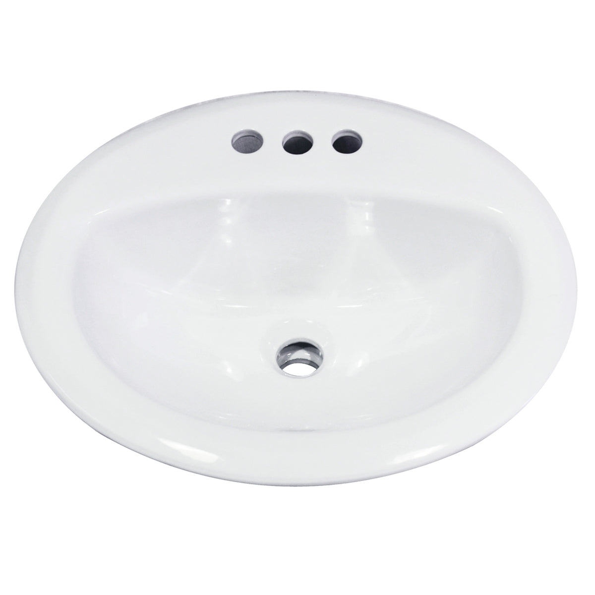 Nantucket Sinks DI2017 20.25 inch drop-in ceramic vanity sink