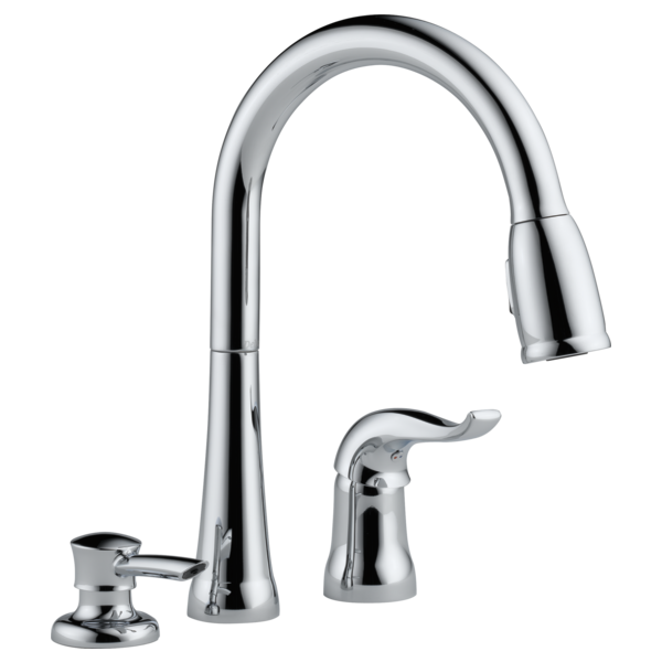 Delta 16970-SD-DST Single Handle Pull-Down Kitchen Faucet with Soap Dispenser - Parent