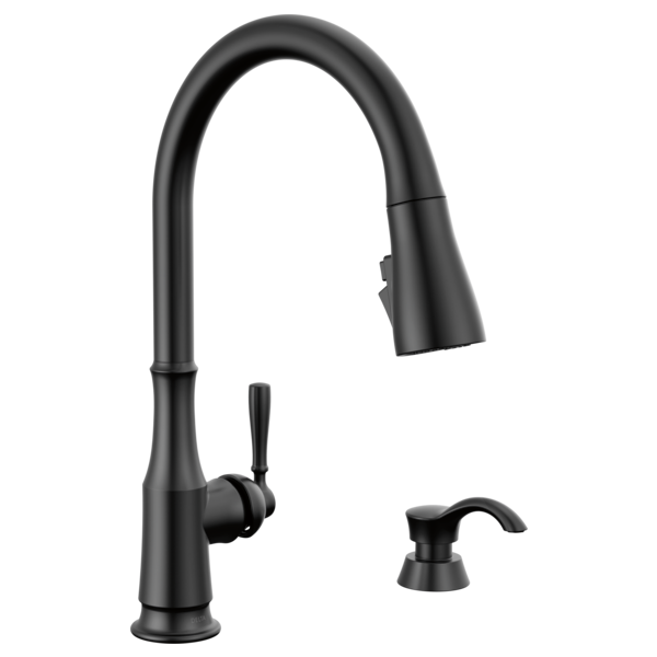 Delta 19877Z-SD-DST Single Handle Pull-Down Kitchen Faucet with Soap Dispenser and Shield Spray Technology - Parent