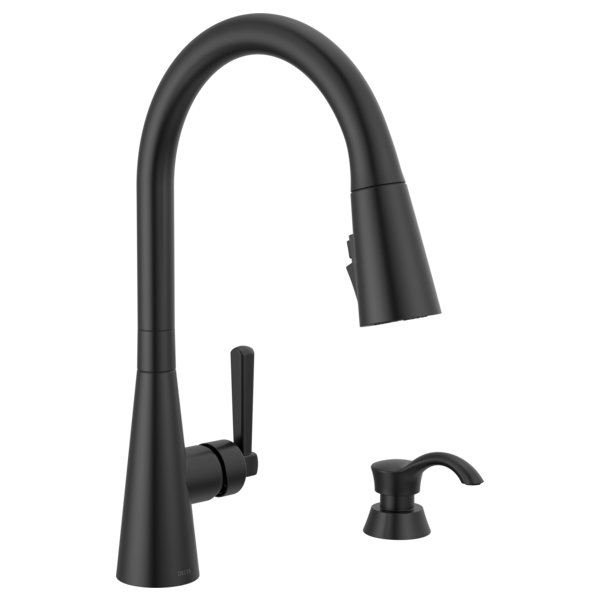 Delta 19893Z-SD-DST Single Handle Pull-Down Kitchen Faucet with Soap Dispenser and Shield Spray Technology - Parent
