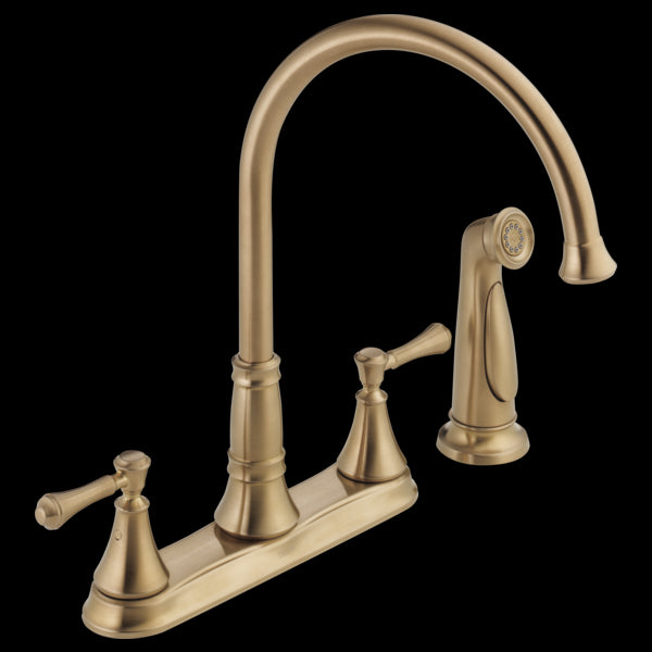 Delta 2497LF Two Handle Kitchen Faucet with Spray