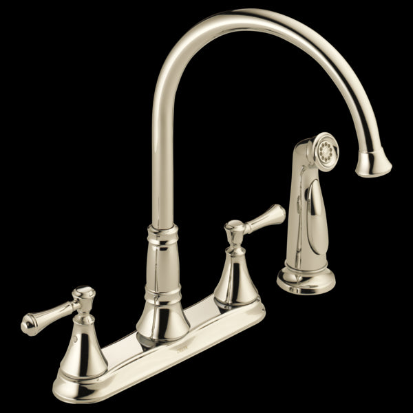 Delta 2497LF Two Handle Kitchen Faucet with Spray