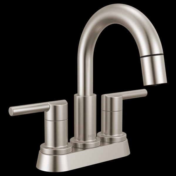 Delta 25749LF-PD Two Handle Centerset Pull-Down Bathroom Faucet