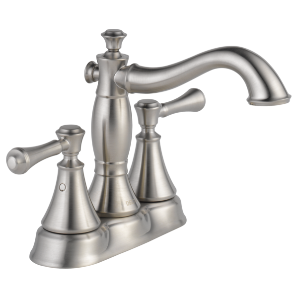 Delta 2597LF-MPU Two Handle Centerset Bathroom Faucet - Metal Pop-Up