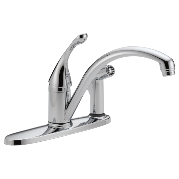 Delta 340-DST Single Handle Kitchen Faucet with Integral Spray