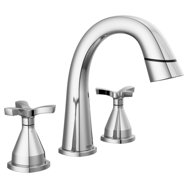 Delta 357756-PD-PR-DST Two Handle Widespread Pull Down Bathroom Faucet
