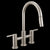 Delta 39876LF Two Handle Pull-Down Bridge Kitchen Faucet