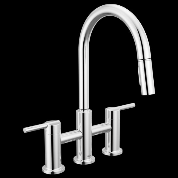 Delta 39876LF Two Handle Pull-Down Bridge Kitchen Faucet - Parent