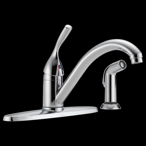 Delta 400-DST Single Handle Kitchen Faucet with Spray - Parent