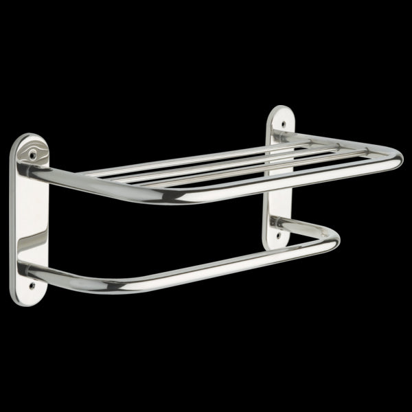 Delta 43618 18" Metal Towel Shelf with One Bar, Exposed Mounting