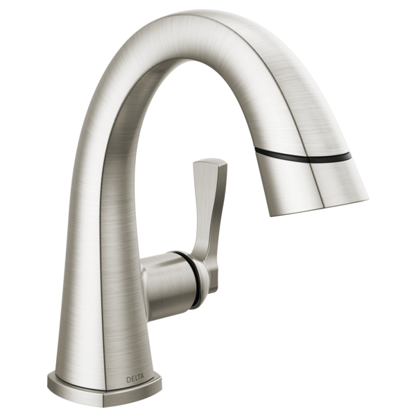 Delta 577-PD-PR-DST Single Handle Pull Down Bathroom Faucet