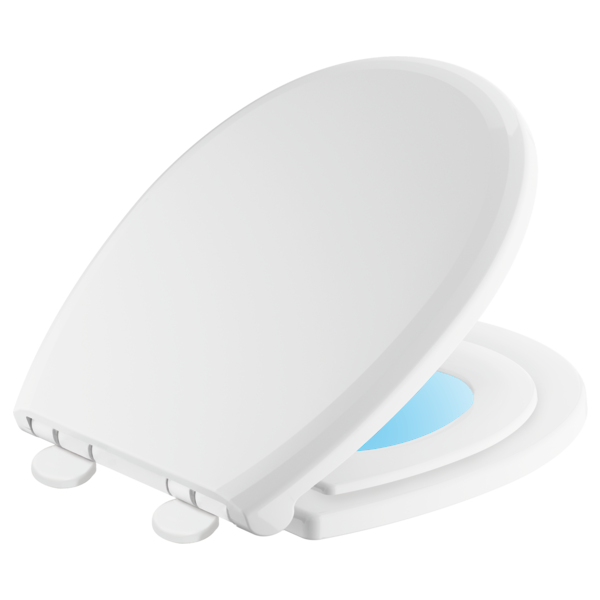 Delta 823902-N-WH Round Front Slow-Close / Quick-Release Nightlight Family Seat