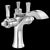 Delta 856-DST Two Handle Single Hole Monoblock Bathroom Faucet
